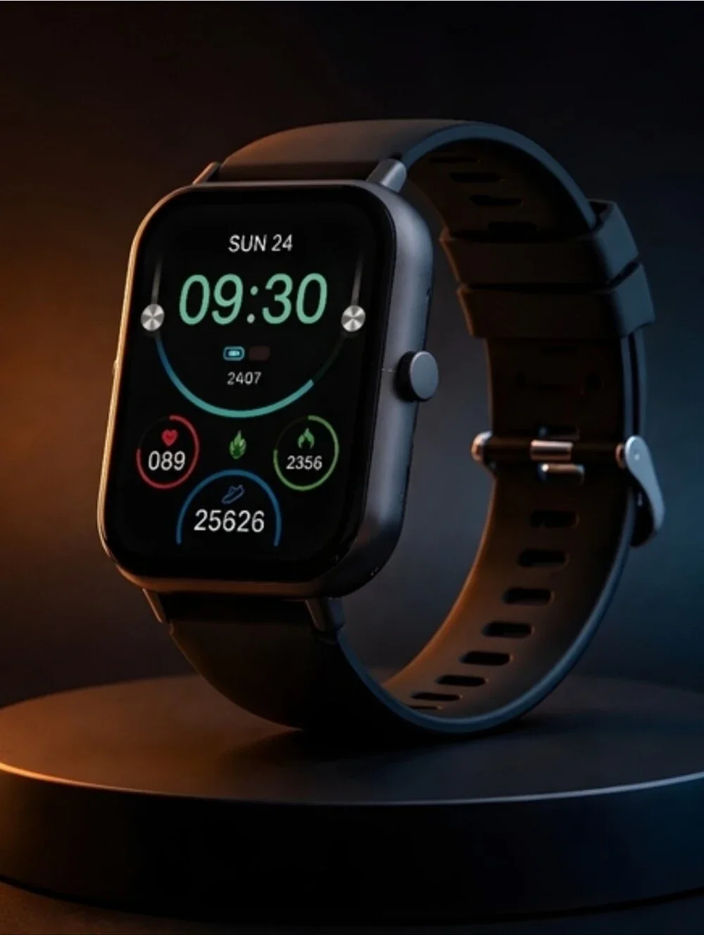 NIB ZL54C Smartwatch Bluetooth Call Fitness Tracker Waterproof Black